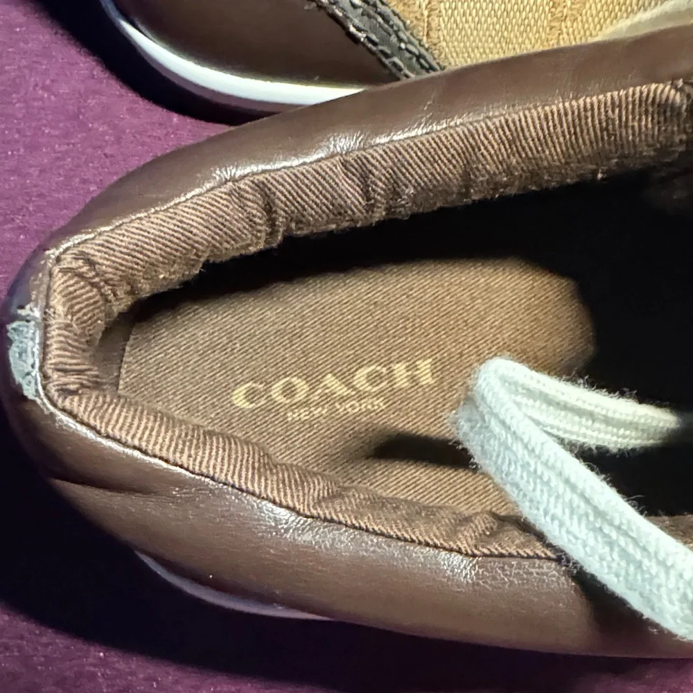 Coach Brown and Cream Sneakers